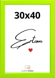 Ramka na zdjęcie 30x40 zielona Aura z plexi