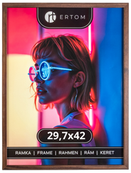 Ramka na zdjęcie 29,7x42 drewniana ALPINA brązowa