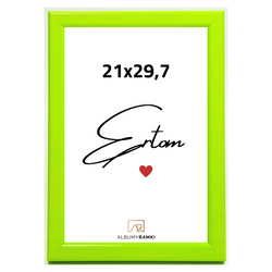 Ramka na zdjęcie 21x29,7 limonkowa