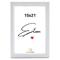 Ramka na zdjęcie 15x21 biała Aura delikatna