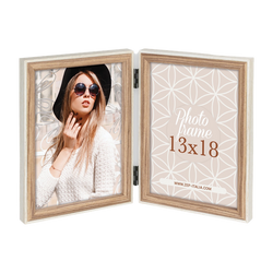 Ramka drewniana na 2 zdjęcia 15x20 naturalna Kriss