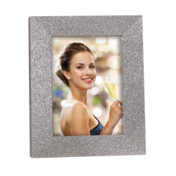 Ramka na zdjęcie 30x40 srebrny brokat Glamour