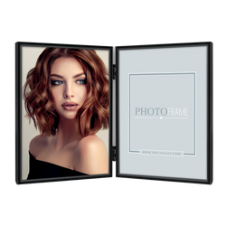 Ramka metalowa na 2 zdjęcia 10x15 Silvia Black