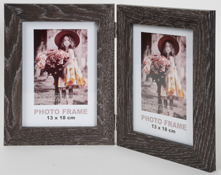 Ramka otwierana na 2 zdjęcia 10x15 ciemny brąz