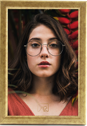 Ramka na zdjęcie Gold Wąska 10x15 złota 15x10