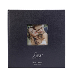 Album kieszeniowy z okienkiem na 200 zdjęć 10x15 Belize Black, personalizacja Podziękowania