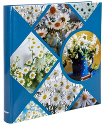 Album kieszeniowy 500 zdjęć 10x15 motyw kwiatowy niebieski