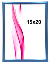 Ramka na zdjęcie 15x20 niebieska ze szkłem