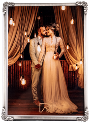 Ramka metalowa na zdjęcie 13x18 stare srebro roślinna