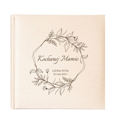 Album kieszeniowy na 200 zdjęć 10x15 Mustang Beige kwadrat, personalizacja Dzień Mamy