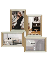 Galeria na 4 zdjęcia 10x15 biało-brązowa Vintage