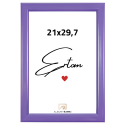 Ramka na zdjęcie 21x29,7 A4 fioletowa dziecięca z plexi