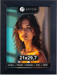 Ramka na zdjęcie 21x29,7 A4 czarna klasyczna Vienna