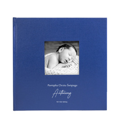 Album Belize Blue na 200 zdjęć 10x15 z okienkiem na okładce, personalizacja Chrzest Św.