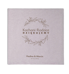 Album kieszeniowy na 500 zdjęć 10x15 Mustang Grey, personalizacja Podziękowania