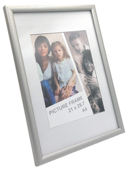 Ramka na zdjęcie 21x29,7 A4 srebrna klasyczna Notte