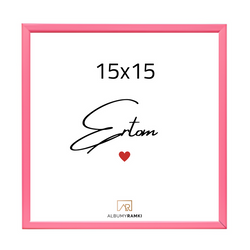Ramka na zdjęcie, kwadratowa 15x15 różowa