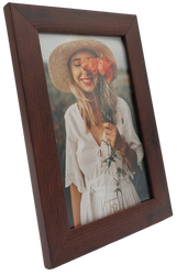 Ramka na zdjęcie 10x15 drewnopodobna brązowa