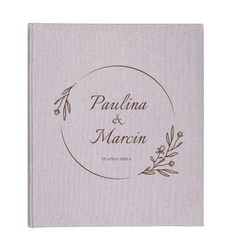 Album tradycyjny na zdjęcia wklejane Mustang Grey 100 stron, personalizacja Ślub