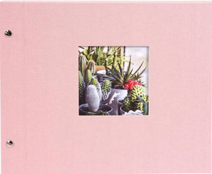 Album wklejany na śrubach pudrowy róż 20 kart