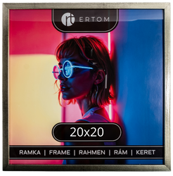 Ramka na zdjęcie 20x20 drewniana ALPINA srebrna