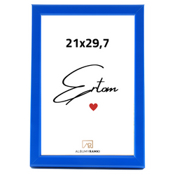 Ramka na zdjęcie A4 wąska 21x29,7 niebieska, blue