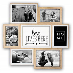 Ramka galeria na 7 zdjęć beżowa brązowa elegancka