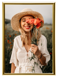 Ramka na zdjęcie 40x50 złota z plexi nowoczesna