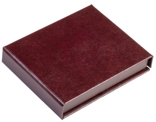 Pudełko na pendrive Elegant bordowa ekoskóra 10,5x13