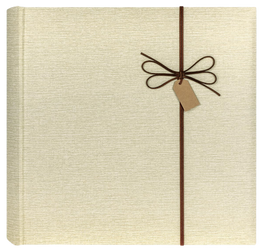 Album tradycyjny 100 białych stron Lipsia beż z rzemykiem