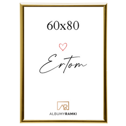 Złota ramka na duże zdjęcie, plakat 60x80 Line Style Gold