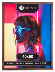 Ramka na zdjęcie 40x60 drewniana ALPINA brązowa