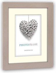 Ramka na zdjęcie 15x20 passepartout 10x15 drewniana brąz