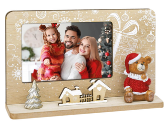 Ramka świąteczna z ozdobami 3D na zdjęcie 10x15