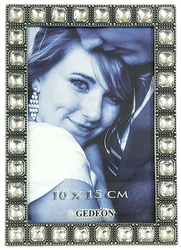 Ramka na zdjęcie 10x15 metalowa rustykalna srebrna