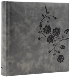 Album kieszeniowy 200 zdjęć 10x15 szara ekoskóra z tłoczeniem