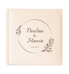 Album kieszeniowy na 200 zdjęć 10x15 Mustang Beige kwadrat, personalizacja Ślub