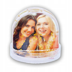 Ramka na zdjęcie 6,5x6,2 Kula wodna złote gwiazdki