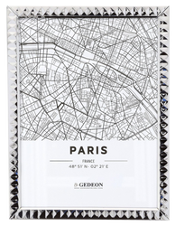 Ramka metalowa na zdjęcie 13x18 srebrna nowoczesna