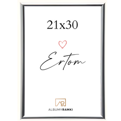 BB21X29,7cm Ramka silver PLX