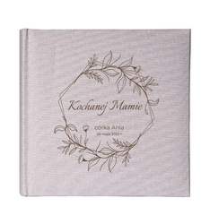 Album kieszeniowy na 200 zdjęć 10x15 Mustang szary kwadrat, personalizacja Dzień Mamy