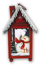 Lampion świąteczny latarnia Boże Narodzenie ozdoba na świeczkę