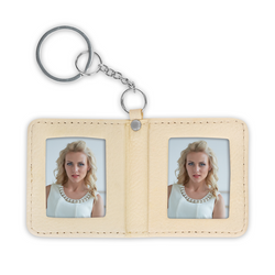 Brelok do kluczy otwierany 2 zdjęcia beżowy
