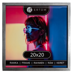 Ramka na zdjęcie 20x20 drewniana ALPINA stare srebro