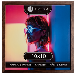 Ramka na zdjęcie 10x10 drewniana ALPINA brązowa