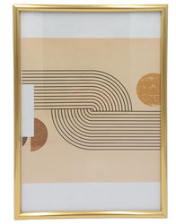 Ramka na zdjęcie 21x29,7 złota z tworzywa ze szkłem