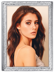 Ramka na zdjęcie 13x18 metalowa srebrna elegancka