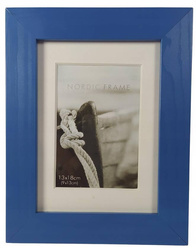 Ramka na zdjęcie 13x18 z passepartout 9x13 niebieska