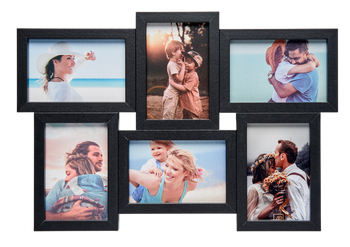 Galeria na 6 zdjęć 10x15 czarna rodzinna MDF Ebro