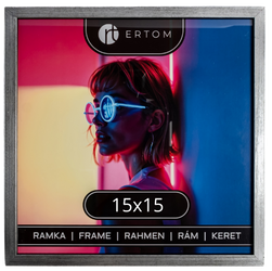 Ramka na zdjęcie 15x15 drewniana ALPINA stare srebro